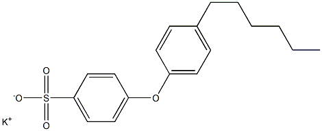 4-(4-Hexylphenoxy)benzenesulfonic acid potassium salt Struktur