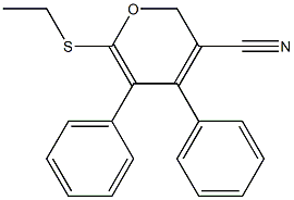 4,5-Diphenyl-6-(ethylthio)-2H-pyran-3-carbonitrile Struktur