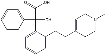 1,2,3,6-Tetrahydro-1-methyl-4-pyridineethanol=hydroxydiphenylacetate ester Struktur