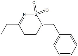 2-Benzyl-5-ethyl-2H-1,2,6-thiadiazine 1,1-dioxide Struktur