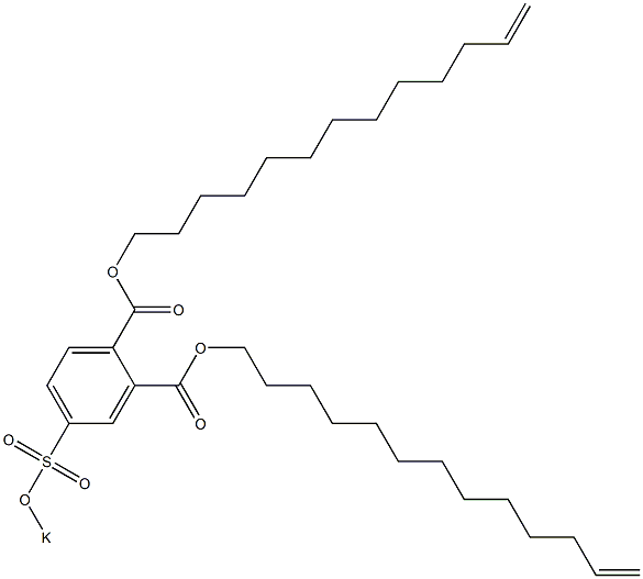 4-(Potassiosulfo)phthalic acid di(12-tridecenyl) ester Struktur