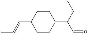 2-[4-(1-Propenyl)cyclohexyl]butanal Struktur