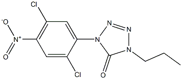 1-(2,5-Dichloro-4-nitrophenyl)-4-propyl-1H-tetrazol-5(4H)-one Struktur