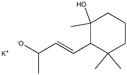 Potassium 4-(2-hydroxy-2,6,6-trimethylcyclohexyl)-3-butene-2-olate Struktur