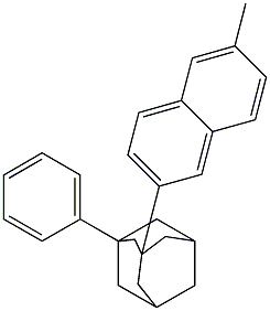 1-Phenyl-3-(6-methyl-2-naphtyl)adamantane Struktur