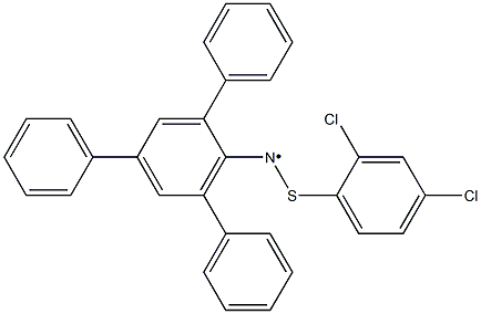 (5'-Phenyl-1,1':3',1''-terbenzene-2'-yl)(2,4-dichlorophenylthio)aminyl radical Struktur