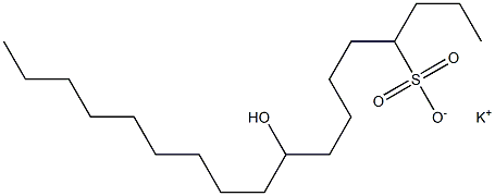 9-Hydroxyoctadecane-4-sulfonic acid potassium salt Struktur