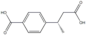 [S,(+)]-3-(p-Carboxyphenyl)butyric acid Struktur