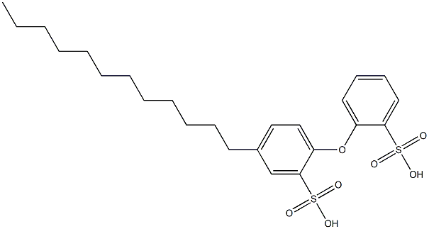 5-Dodecyl-2-(2-sulfophenoxy)benzenesulfonic acid Struktur