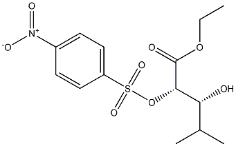 (2S,3R)-2-[(4-Nitrophenylsulfonyl)oxy]-3-hydroxy-4-methylpentanoic acid ethyl ester Struktur