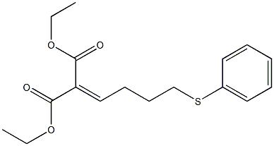 (4-Phenylthiobutylidene)malonic acid diethyl ester Struktur