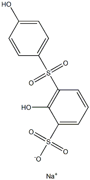 3-(4-Hydroxyphenylsulfonyl)-2-hydroxybenzenesulfonic acid sodium salt Struktur