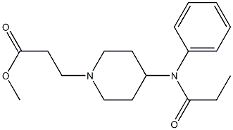 4-(N-Phenyl-N-propanoylamino)piperidine-1-propionic acid methyl ester Struktur