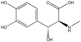 (2S,3R)-2-Methylamino-3-(3,4-dihydroxyphenyl)-3-hydroxypropionic acid Struktur