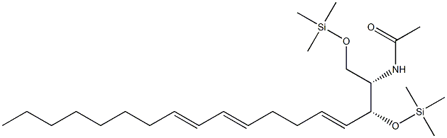 (2S,3R)-2-(Acetylamino)-1,3-bis(trimethylsilyloxy)octadecane-4,8,10-triene Struktur