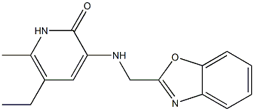 5-Ethyl-6-methyl-3-[[(benzoxazol-2-yl)methyl]amino]pyridin-2(1H)-one Struktur