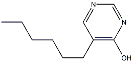 5-Hexyl-4-pyrimidinol Struktur