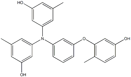 N,N-Bis(3-hydroxy-5-methylphenyl)-3-(3-hydroxy-6-methylphenoxy)benzenamine Struktur