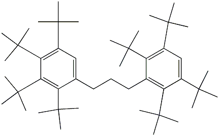 1-(2,3,4,5-Tetra-tert-butylphenyl)-3-(2,3,5,6-tetra-tert-butylphenyl)propane Struktur