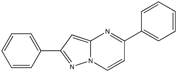 2-Phenyl-5-phenylpyrazolo[1,5-a]pyrimidine Struktur