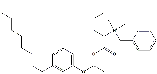 N,N-Dimethyl-N-benzyl-N-[1-[[1-(3-nonylphenyloxy)ethyl]oxycarbonyl]butyl]aminium Struktur