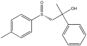 (R)-1-Methyl-1-(phenyl)-2-(4-methylphenylsulfinyl)ethanol Struktur