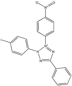 2-(p-Iodophenyl)-3-(p-nitrophenyl)-5-phenyl-2H-tetrazol-3-ium Struktur