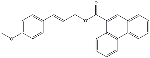 Phenanthrene-9-carboxylic acid (E)-3-(4-methoxyphenyl)2-propenyl ester Struktur