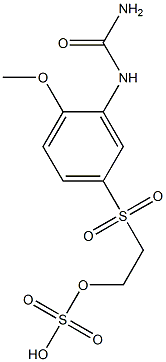 Sulfuric acid hydrogen 2-(4-methoxy-3-ureidophenylsulfonyl)ethyl ester Struktur