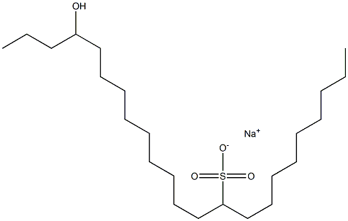 20-Hydroxytricosane-10-sulfonic acid sodium salt Struktur