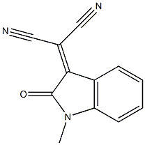 1-Methyl-3-(dicyanomethylene)-1H-indole-2(3H)-one Struktur