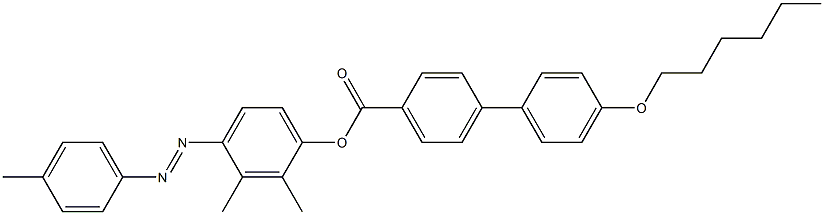 4-(4-Hexyloxyphenyl)benzoic acid 4-[(4-methylphenyl)azo]-2,3-dimethylphenyl ester Struktur