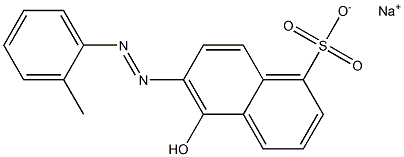 5-Hydroxy-6-[(2-methylphenyl)azo]naphthalene-1-sulfonic acid sodium salt Struktur