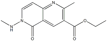 6-(Methylamino)-2-methyl-5-oxo-5,6-dihydro-1,6-naphthyridine-3-carboxylic acid ethyl ester Struktur