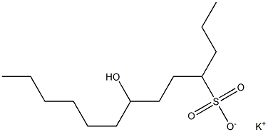 7-Hydroxytridecane-4-sulfonic acid potassium salt Struktur