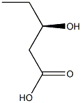 (R)-3-Hydroxypentanoic acid Struktur