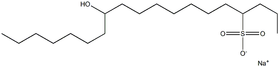 12-Hydroxynonadecane-4-sulfonic acid sodium salt Struktur