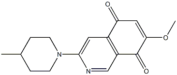 7-Methoxy-3-(4-methylpiperidin-1-yl)isoquinoline-5,8-dione Struktur