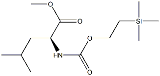 (2S)-2-[2-(Trimethylsilyl)ethoxycarbonylamino]-4-methylvaleric acid methyl ester Struktur