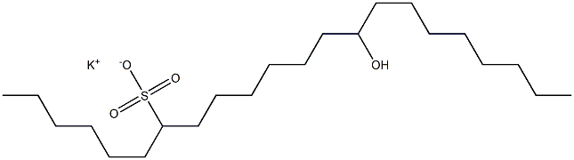 14-Hydroxydocosane-7-sulfonic acid potassium salt Struktur