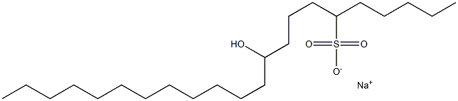 10-Hydroxydocosane-6-sulfonic acid sodium salt Struktur