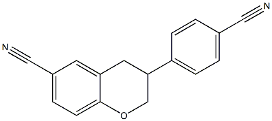 6-Cyano-3-(4-cyanophenyl)-3,4-dihydro-2H-1-benzopyran Struktur