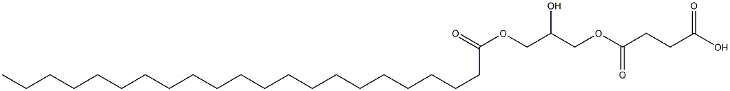 Succinic acid hydrogen 1-[2-hydroxy-3-(1-oxodocosyloxy)propyl] ester Struktur