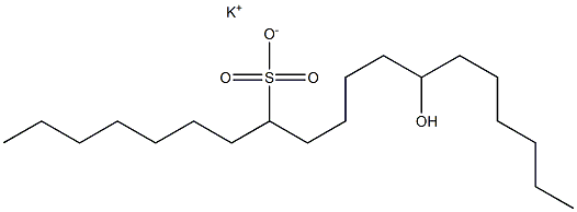 13-Hydroxynonadecane-8-sulfonic acid potassium salt Struktur