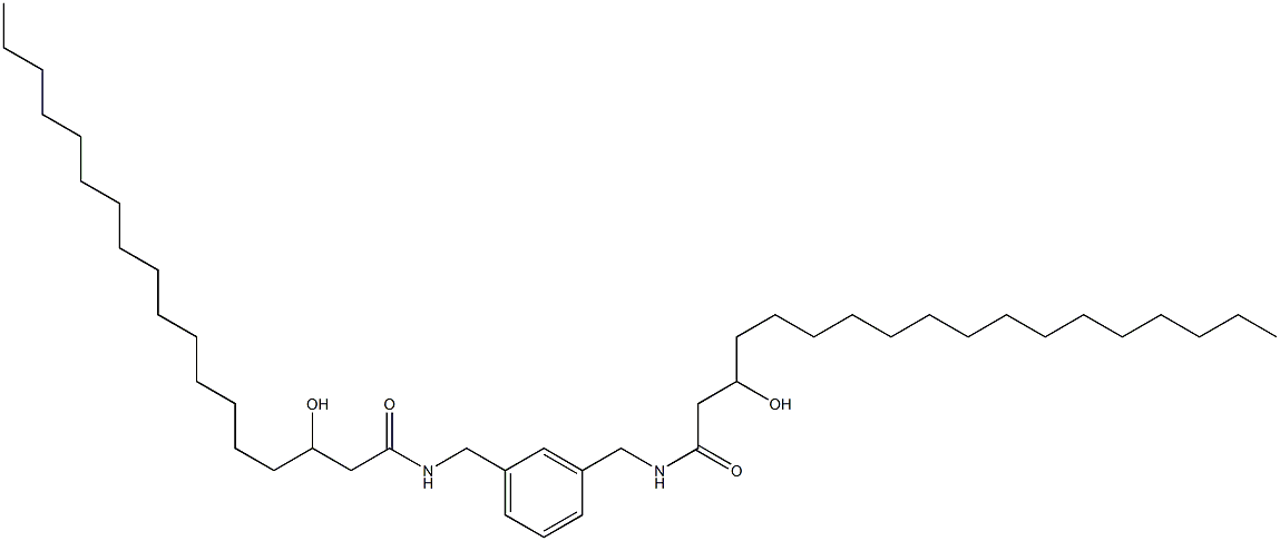 N,N'-(1,3-Phenylenebismethylene)bis(3-hydroxystearamide) Struktur