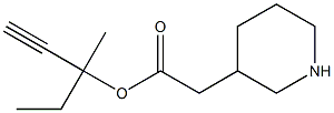 3-Piperidineacetic acid 1-ethynyl-1-methylpropyl ester Struktur