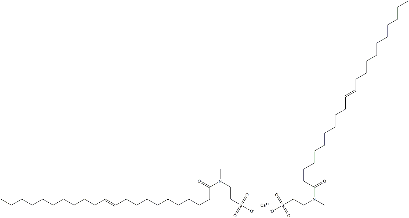 Bis[N-(1-oxo-11-docosen-1-yl)-N-methyltaurine]calcium salt Struktur