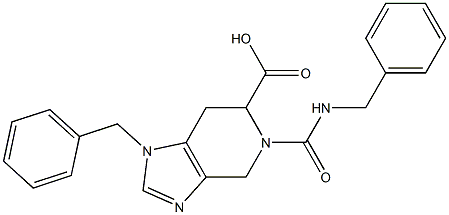 1-Benzyl-4,5,6,7-tetrahydro-5-benzylcarbamoyl-1H-imidazo[4,5-c]pyridine-6-carboxylic acid Struktur