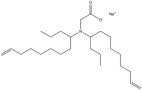 N,N-Di(11-dodecen-4-yl)glycine sodium salt Struktur