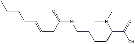 N6-(3-Octenoyl)-N2,N2-dimethyllysine Struktur